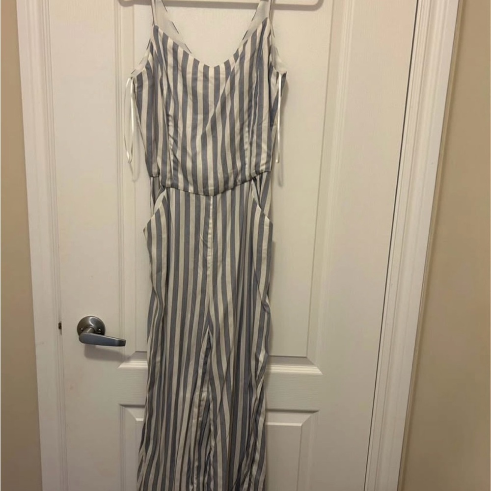 Striped Sleeveless Jumpsuit